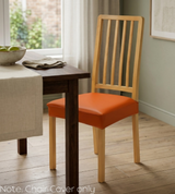 Anyseat Orange PU Leather Chair Cover – Slipcover for Dining, Kitchen, Hotel, Banquet & Living Room Chairs