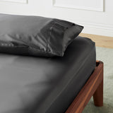 Slate | Sateen+ Fitted Sheet Made with 100% Organic Bamboo #Color_slate