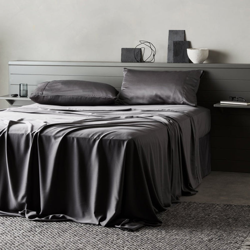 Slate | Sateen+ Sheet Set Made with 100% Organic Bamboo #Color_slate