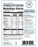 Fresh Gluten-Free Spinach Fettuccine (6-Pack)