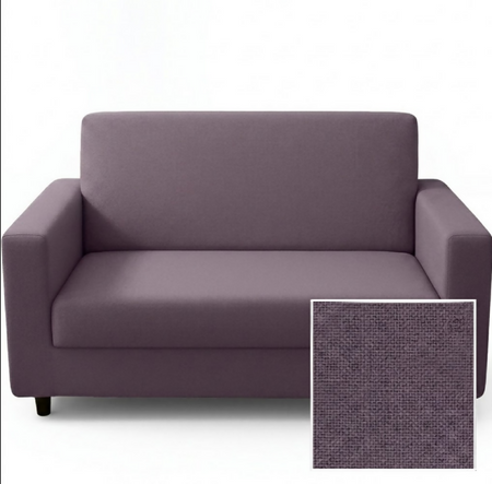 Anyseat 2-Seater Sofa Cover – Plain Purple Style Slipcover for Living Room Chair Protection