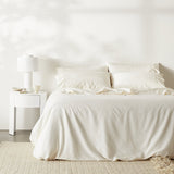 Stone | Linen+ Duvet Cover Made with Organic Bamboo Hemp #Color_stone