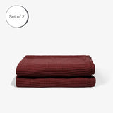 Sumac | Bamboo Waffle Towels Bath Made With 100% Bamboo #Color_sumac