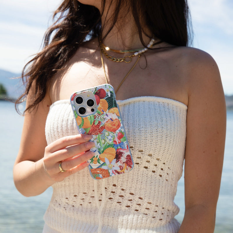 Powder Blue Mediterranean Summers iPhone 15 Case