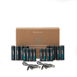 AA & AAA Sustainability Kit - USB Rechargeable Lithium Batteries | Paleblue