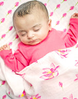 Organic Swaddle Set - Enchanted Garden (Magical Lotus & Flower Bud)