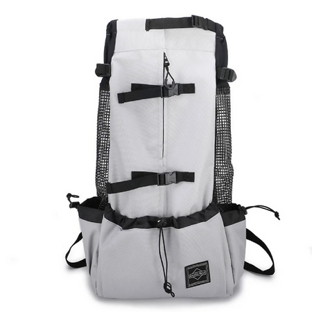 Anypet Medium Light Gray Pet Carrier Backpack with Pockets – Travel & Driving Bag for Medium to Large Dogs