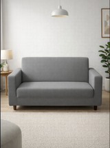 Anyseat 2-Seater Sofa Cover – Ash Grey Style Slipcover for Living Room Chair Protection