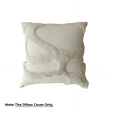 Anypillow Beige Tufted Embroidered Pillowcase Decorative Cushion Cover