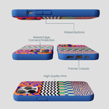 Electric Blue Tangerine Mix iPhone 13 Pro Max Case