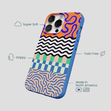 Electric Blue Tangerine Mix iPhone 13 Pro Max Case