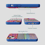 Electric Blue Tangerine Mix iPhone 13 Case