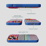 Electric Blue Tangerine Mix iPhone 14 Pro Case