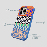 Electric Blue Tangerine Mix iPhone 14 Pro Case