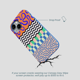 Electric Blue Tangerine Mix iPhone 14 Case