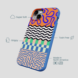 Electric Blue Tangerine Mix iPhone 15 Plus Case