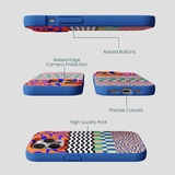Electric Blue Tangerine Mix iPhone 15 Pro Case