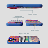 Electric Blue Tangerine Mix iPhone 15 Case