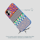 Electric Blue Tangerine Mix iPhone 16 Plus Case