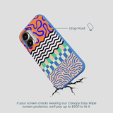 Electric Blue Tangerine Mix iPhone 16 Case