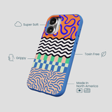 Electric Blue Tangerine Mix iPhone 16 Case