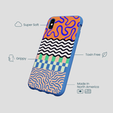 Electric Blue Tangerine Mix iPhone XR Case