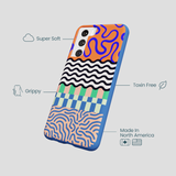 Electric Blue Tangerine Mix Samsung Galaxy S21 Case