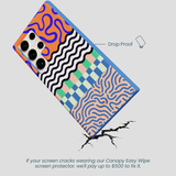 Electric Blue Tangerine Mix Samsung Galaxy S24 Ultra Case