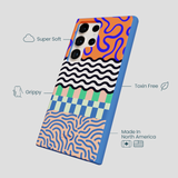 Electric Blue Tangerine Mix Samsung Galaxy S24 Ultra Case