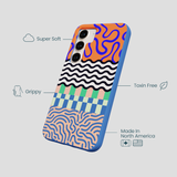 Electric Blue Tangerine Mix Samsung Galaxy S24 Case