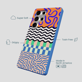 Electric Blue Tangerine Mix Samsung Galaxy S25 Ultra Case