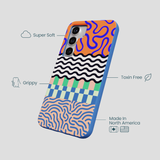 Electric Blue Tangerine Mix Samsung Galaxy S25 Case
