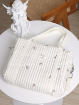 Anymom Mommy Diaper Bag Stuff Flower Handbag Embroidery Quilted Shoulder Mommy Bag Stroller for Baby