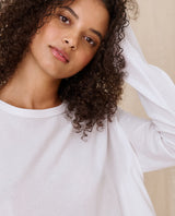 Long Sleeve Crop Tee T305002 1-White