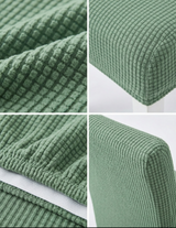 Anyseat Green Waterproof Chair Cover – Corn Kernel Pattern Stretch Slipcover for Dining Room