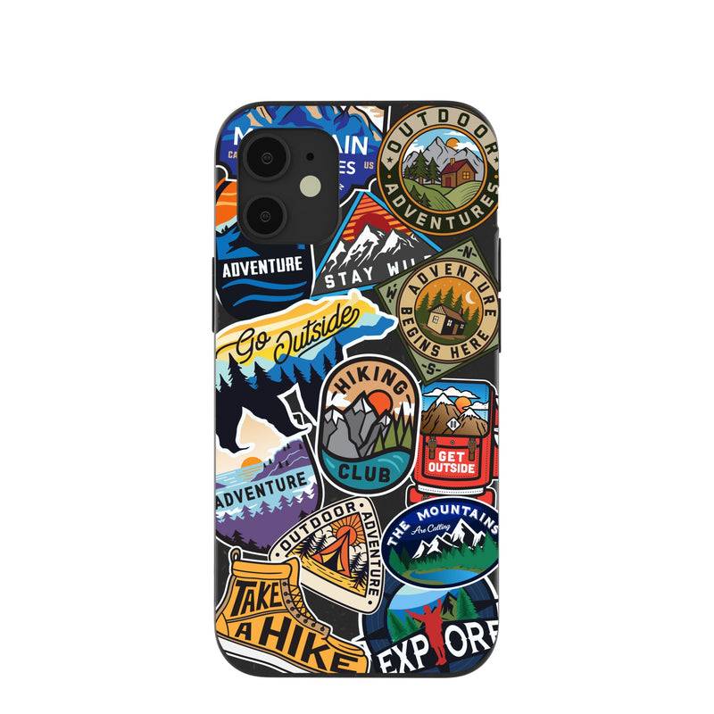 Black Trail Stickers iPhone 12 Mini Case
