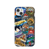 Black Trail Stickers iPhone 14 Plus Case
