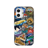 Black Trail Stickers iPhone 16 Case