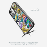 Clear Trail Stickers iPhone 17 Case With Noir Ridge (MagSafe included)