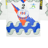 INTERHOCKEY Mens Jersey White Long Sleeve V-Neck XL