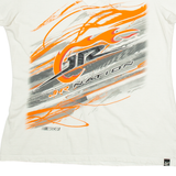 JR NATION Nascar Womens T-Shirt White USA V-Neck XL