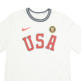 NIKE Mens T-Shirt White USA M