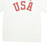 NIKE Mens T-Shirt White USA M