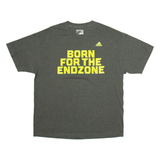 ADIDAS Born For The Endzone Mens T-Shirt Grey USA XL
