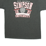 CHAMPION Red Hawks Simpson University Mens T-Shirt Grey USA L