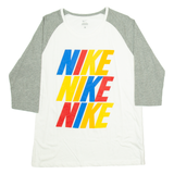 NIKE Womens T-Shirt White L