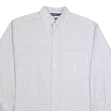 NAUTICA Mens Shirt Cream Check Long Sleeve M