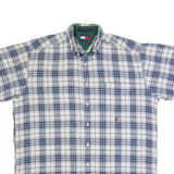 TOMMY HILFIGER Mens Shirt Cream Linen Check M