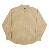 TOMMY HILFIGER Mens Shirt Beige Check Long Sleeve XL