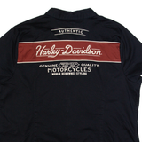 HARLEY DAVIDSON Womens Worker Shirt Black 2XL